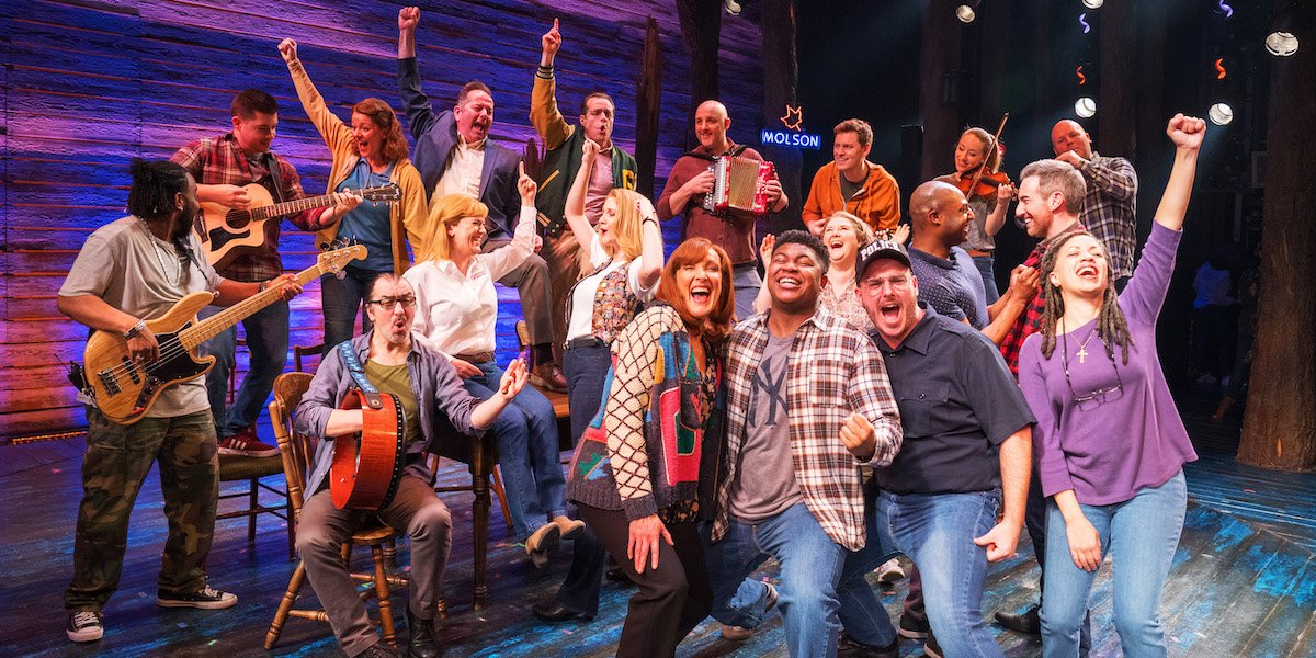 The West End company in Come From Away at the Phoenix Theatre 2020. Credit Craig Sugden