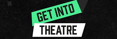 A diverse group of individuals engaged in a discussion about theatre careers, surrounded by theatrical posters and props.