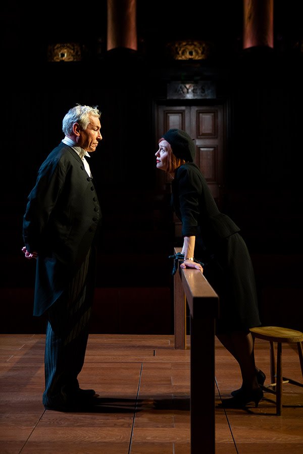 Simon Dutton and Carolin Stoltz in Witness For The Prosecution (Photo: Ellie Kurttz)