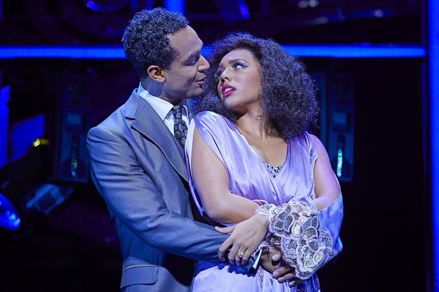 Joe Aaron Reid and Liisi LaFontaine in Dreamgirls at the Savoy Theatre